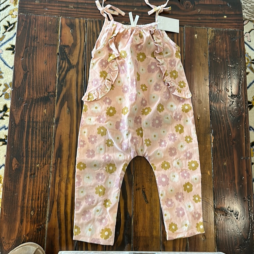 Kids Floral Pink One-Piece Romper